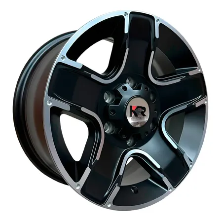 Llanta Deportiva Fa100 R16x7 (6x139) Ranger Hilux S10 Negro Y Diamantado