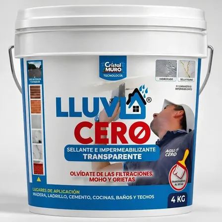 Lluvia Cero Impermeabilizante Sellador Transparente 4kg