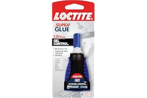 Loctite Super Glue Ultra Gel Control, Clear, 0.14 fl oz Bottle, 1 Pack - Superglue for Plastic, Wood, Metal, Crafts & Repair, Cyanoacrylate Adhesive Instant Glue, Quick Dry