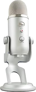 Logitech Creators Blue Yeti USB Microphone for PC, Mac, Gaming, Streaming, Podcasting, Studio and Computer Condenser Mic with Blue VO!CE Effects, 4 Pickup Patterns, Plug and Play - Midnight Blue