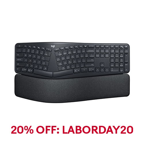 Logitech Ergo K860 Wireless Ergonomic Keyboard - Split Keyboard with Wrist Rest