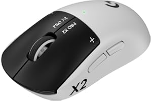 Logitech G PRO X2 SUPERSTRIKE Wireless Gaming Mouse: Customizable Rapid Trigger Magnetic Analog Switches, Adjustable Click Haptics, 61g Ultra Lightweight, USB-C, <8K Polling, for PC/Mac - Black/White