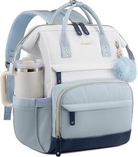 LOVEVOOK Laptop Backpack for Women, 17 Inch Work Backpack College Bookbag | Puffer, Wide Opening, Personal Item Travel Bag, Daily Commute, Teacher Nurse