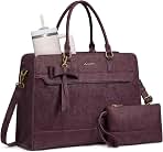 LOVEVOOK Laptop Tote Bag for Women,Leather Work Bag, Waterproof Business Teacher Bag,Large Computer Handbag Purse Briefcase,Office Gifts for Women