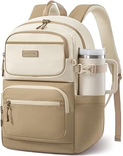 LOVEVOOK School Backpack for Teen Girl,Student College Backpack for 8-16 Teen,Cute Kid Bookbag with Large Cup Holder for Gift