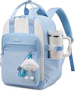 LOVEVOOK School Backpacks for Teen Girls Fits 17.3" Laptop, Lightweight Middle High School Bookbag with Large Bottle Holder for Kids, 34L Cute College Backpacks for Students Back to Schools,Blue