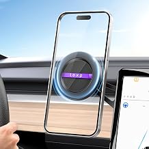 LOXP Hidden Tesla MagSafe Phone Mount 3M 4910 Adhesive with Dual 360&deg;Rotate | 20 N55 Magnets Foldable Tesla Phone Holder for iPhone/Android Aluminum, Tesla Accessories for Model Y Model 3/S/X/Cybertruck