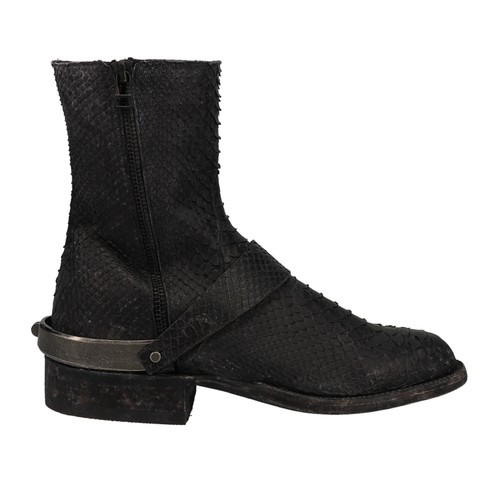 Lucchese Teresita Python Round Toe Cowboy  Womens Black Dress Boots BL6754