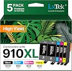 LxTek 910XL Ink Cartridges for HP Printers HP910XL Replacement for 910XL | for HP 910XL Ink Cartridges Combo Pack for OfficeJet 8010 8015 8018 8022 Pro 8020 8025 8028 8035 Printer (4 Pack)
