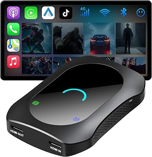 Magic AI Box, Wireless CarPlay/Android Auto Adapter, Car Video Box Supports for Netflix/YouTube/TikTok/TF Card, DriveChat AI Smart Box with GPS/Dual Bluetooth