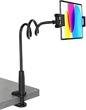 MAGIPEA Gooseneck Tablet Holder for Bed, 34inch Flexible Tablet Stand Holder with 360&deg; Adjustable, Hands Free Tablet Mount Clip, Compatible with iPad/Kindle/Switch/Galaxy Tabs, More 4.7-13" Devices