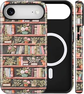 Magnetic for iPhone 17 Air Cute Phone Case, Botanical Bookshelf