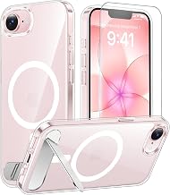 Magnetic for iPhone 17e Case & iPhone 16e Case with Stand Clear | (Screen Protector)(Compatible with MagSafe)(Military Grade Shockproof) Transparent Drop Protection Slim Phone Case,6.1"