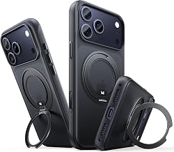 Maledan Precision-Engineered for iPhone 18 Pro Max Case with Stand [Also Fits 17 Pro Max] - Military Drop Protection Strong MagSafe, Covered Camera Button - 360&deg; Rotating Metal Kickstand - Matte Black