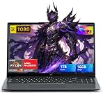 MALLRACE Gaming Laptop,16GB RAM 1TB NVMe SSD Laptop Computer with Numeric KB,AMD Ryzen 7 5825U (Beat Intel i7-1255,up to 4.5GHz), Radeon RX Vega 8 Graphics,16inch FHD Display AMD Laptop,Type_C,WiFi 6