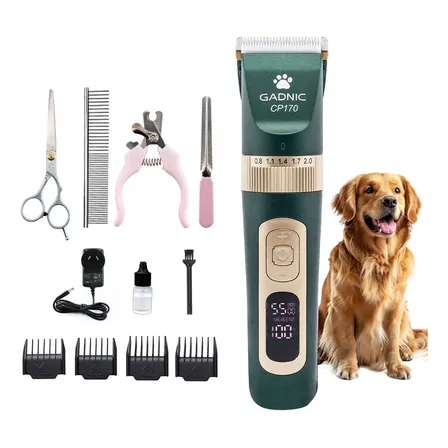 M&aacute;quina De Cortar Pelo Para Perros Gadnic CP170 Silenciosa 2000 mAh 4 Peines Acero Inoxidable Autonom&iacute;a 3,5Hr Carga R&aacute;pida