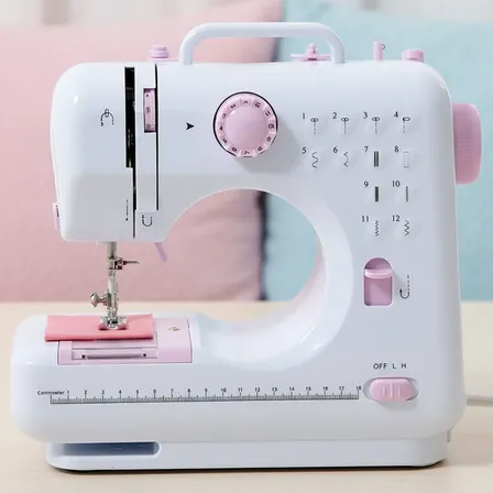 Maquina De Coser Portatil Electrica Hogar 12 Puntadas Pedal Blanco