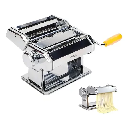 Maquina Fabrica Pastas Amasa Fideos Acero Inoxidable Waggs PAST01 Color Plateado