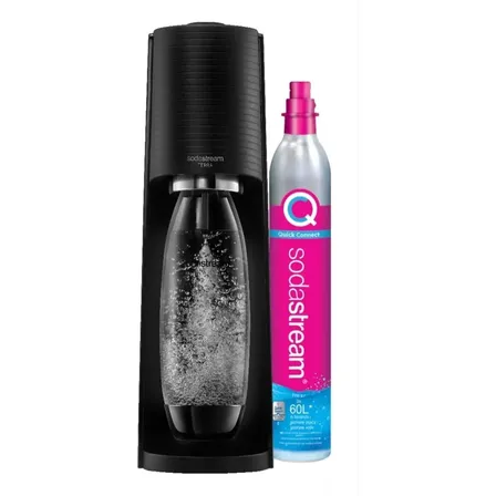 M&aacute;quina Para Hacer Soda Sodastream Terra Black Agua Gasificada F&aacute;cil Negro