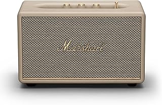 Marshall Acton III Bluetooth Home Speaker - Loud Stereo Sound with Bass and Treble Controls | Plug-in Powered | 3.5mm Aux Input - Cream