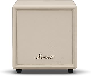 Marshall Heston Sub 200 Subwoofer - Cream | Deep Bass for TV, Movies and Music | Bluetooth LE and RCA Mono Connectivity | Marshall Heston TV Soundbar Compatible