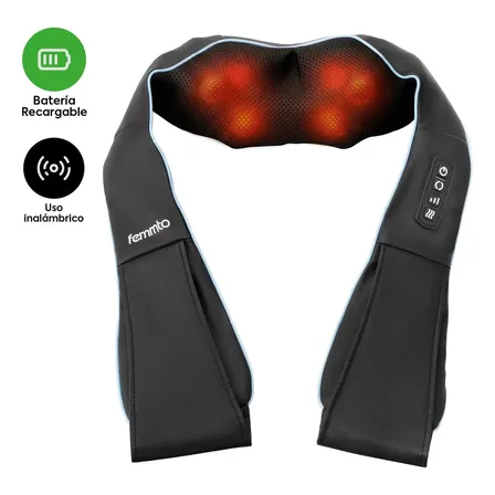 Masajeador Cervical El&eacute;ctrico Portatil Inalambrico Bater&iacute;a Recargable Usb Femmto Relajaci&oacute;n Cuello Espalda Lumbar