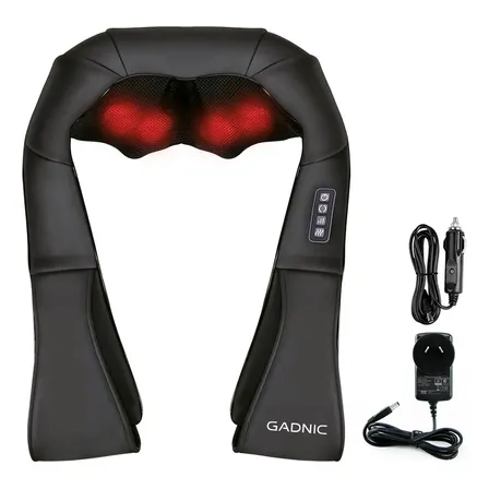 Masajeador Cervical Gadnic Cedro 8 Nodos Calor Infrarrojo Silencioso 24W