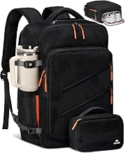 MATEIN Carryon Backpack for Airplane, Travel Backpack with Shoe Compartment | 40L, Airline Approved, Electronics Case, Large Capacity, Water Resistant, Fit 17" Laptop, Wet Pocket, Flight Essential, Black