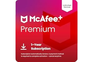 McAfee+ Premium Unlimited Devices | AntiVirus Software 2026 for Windows PC & Mac, AI Scam Detection, VPN, Data Removal, Identity Monitoring |1-Year Subscription with Auto-Renewal | Download