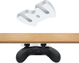 Mcbazel Under Desk Mount for Xbox Series X&S/One X&S/One/ 360, Switch 2/Pro Controller, Table Stand Holder Compatible with Xbox and Switch 2 Controller - White