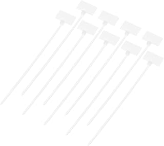 MECCANIXITY 250pcs Marker Cable Zip Ties, 6 Inch Self-Locking Nylon Labels Zip Tie Wraps, Wire Tags Ties Straps for Indoor and Outdoor, 3/16",White