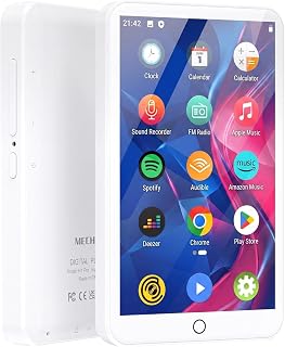 MECHEN Android 10 MP3 Player with 4" Touchscreen Bluetooth WiFi White