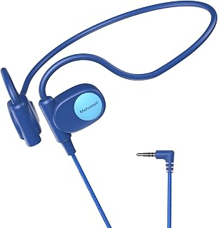 Mehomeli Kid Headphones, Air Conduction Open Ear Headphones, 3.5mm Jack | Ultra-Comfort, Ergonomic and Lightweight Design Perfect for School and Outdoor Activities-Blue