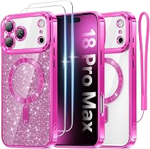 Meifigno for iPhone 18 Pro Max Case with 2X HD Tempered Glass, Purple