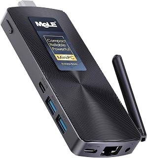 MeLE Stick PC with Windows 11 Pro,Fanless Mini Computer PCG02 N100 8GB 128G | WiFi External Antenna,Kensington Lock,WoL/Auto Power On/RTC Wake,0dB 24/7 Industry IoT,Digital Signage,Office,Linux/Ubunt