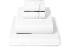 Mellanni Queen Sheets Set - 4 PC Iconic Collection Bedding - Hotel Luxury, Extra Soft, Cooling Bed Sheets - Wrinkle, Fade, Stain Resistant (Queen, White)