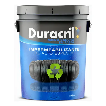 Membrana Caucho Impermeabilizante Alto Espesor Duracril 20kg