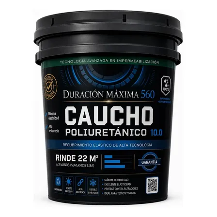 Membrana Caucho Poliuretanico 10.0 Maxima Duraci&oacute;n 560 X20kl Blanco Mate