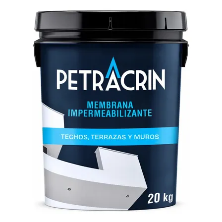 Membrana L&iacute;quida Impermeabilizante Petracrin 20kg Gris Transitable Satinado