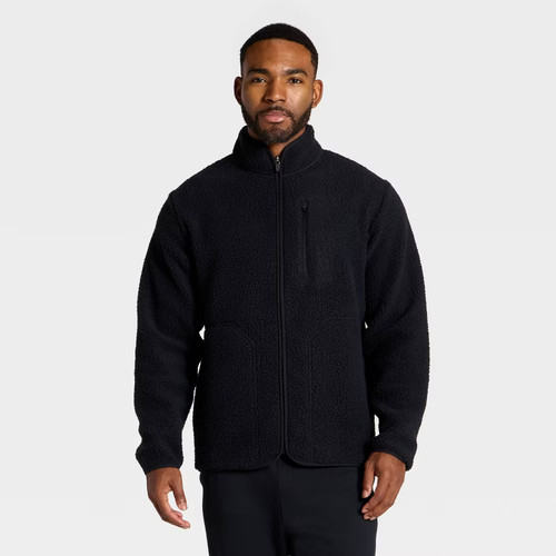 Men High Pile Fleece Full Zip Sweatshirt - All In Motion