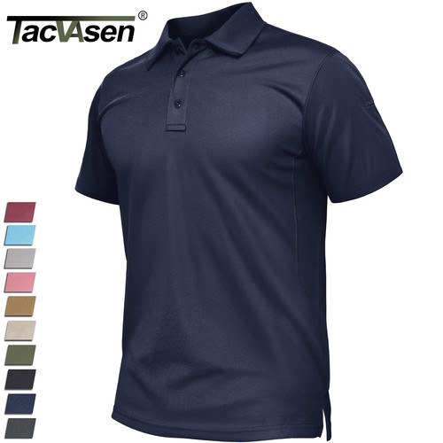 Men's Polo Shirts Short Sleeve Quick Dry Casual Outdoor Golf Sport Team Work Tee