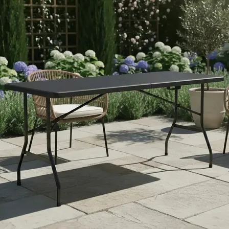 Mesa Exterior Plegable 152 Cm Polipropileno Hierro Alpina