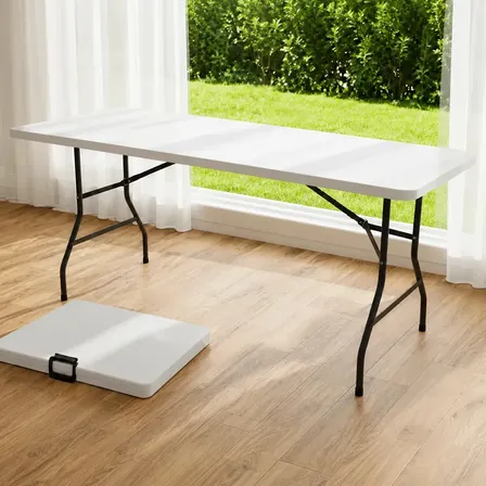 Mesa Exterior Plegable Fox Camping Picnic 180cm Bi. Blanco