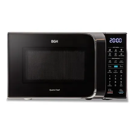 Microondas Bgh Eco Negro Digital 20 Litros 700w Monofunci&oacute;n