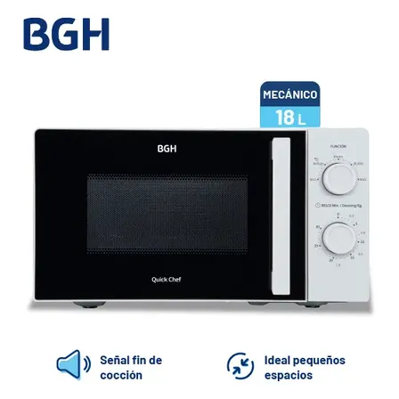 Microondas Bgh Mec&aacute;nico 18l Blanco B118mb25