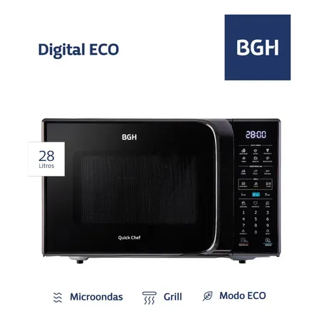 Microondas Digital Bgh28lts B228dn20i Quick Chef Grill