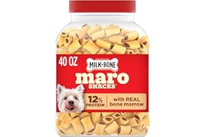 Milk-Bone MaroSnacks Small Dog Treats with Real Bone Marrow, 40 Oz. | Dog treats with 12% protein