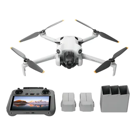 Mini Drone Dji Mini 4 Pro Rc 2 Fly More Combo Con C&aacute;mara 4k Gris 5.8ghz 3 Bater&iacute;as
