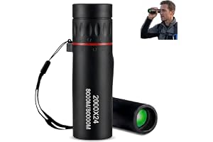 Mini Monocular Telescope &ndash; 2000x24 HD High Power for All Ages | Compact optics, for stargazing, hunting, hiking, wildlife & travel, good gift for outdoor enthusiasts, black