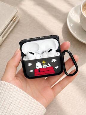 Miniso Snoopy TPU Minimalist Premium Bluetooth Earphone Protective Case With  Matching Hook, Compatible With AirPods /2/3/4/5/Pro/Pro 2/Pro 3, New Shockproof Soft Case, Unisex $4.87 8% OFF
